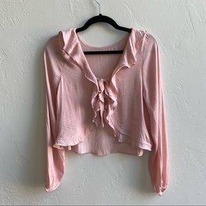 NWOT Aeropostale Pink Bow Back Top Size M